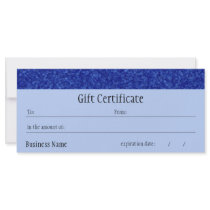 Jewels - Sapphire Gift Certificate Rack Card Design