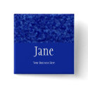 Jewels - Sapphire Name Badge Button
