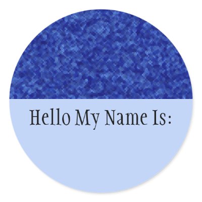 Jewels - Sapphire Name Badge Sticker