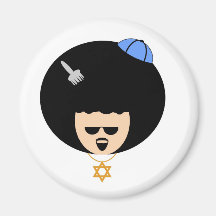 Jewfro Refrigerator Magnets