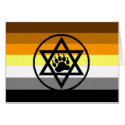 Jewish Bear Pride Flag cards