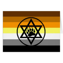 Jewish Bear Pride Flag cards