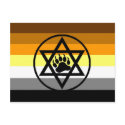 Jewish Bear Pride Flag postcards