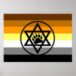 Jewish Bear Pride Flag Print