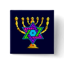 Jewish Candlesticks Pins