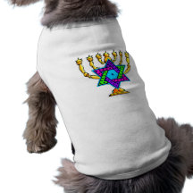 Jewish Candlesticks Doggie Tee Shirt