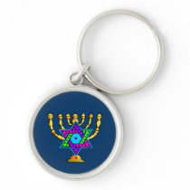 Jewish Candlesticks Keychains