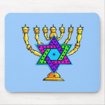 Jewish Candlesticks Mouse Pad