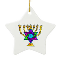 Jewish Candlesticks Christmas Tree Ornaments