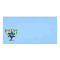 Jewish Candlesticks Personalized Photo Card