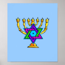 Jewish Candlesticks Poster