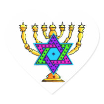 Jewish Candlesticks Stickers