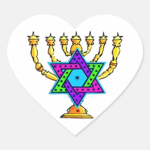Jewish Candlesticks Stickers