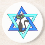 Jewish Cat Stars coasters