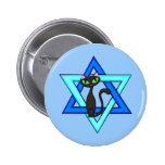 Jewish Cat Stars buttons