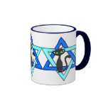 Jewish Cat Stars Coffee Mugs