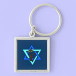 Jewish Cat Stars keychains