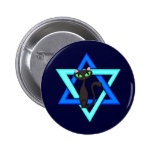 Jewish Cat Stars buttons