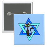 Jewish Cat Stars buttons