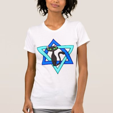 Jewish Cat Stars T Shirt