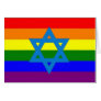 Jewish Gay Pride Flag Card