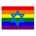 Jewish Gay Pride Flag cards
