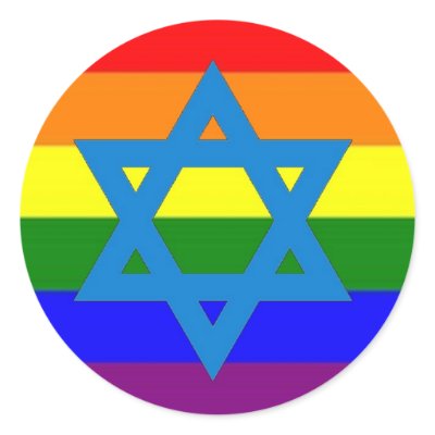 Jewish Gay Pride Flag Sticker