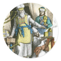 Jewish High Priest from before the time of Christ Round Stickers
