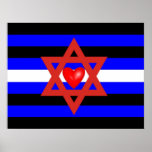 Jewish Leather Pride Flag Print