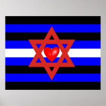 Jewish Leather Pride Flag Print