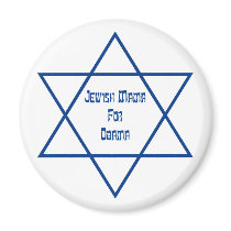 Jewish Mama For Obama Lg. Star Magnets