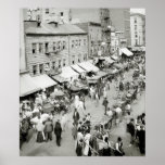 Jewish Market, NYC 1890s Print