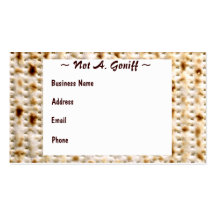 Jewish Matzoh Business Card ~ Customize!