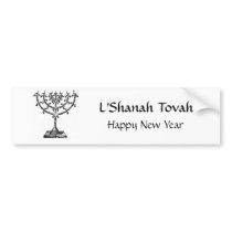 Jewish menorah bumper stickers by lilandluckysloot Jewish menorah bumper stickers