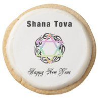 Jewish New Year Round Sugar Cookie