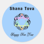 Jewish New Year Shana Tova Round Sticker