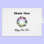 Jewish New Year Star of David cards