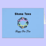 Jewish New Year Star of David cards