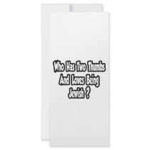 Jewish Pride Joke...Two Thumbs Rack Cards