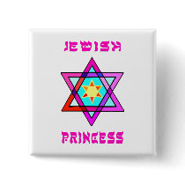 Jewish Princess Pinback Buttons