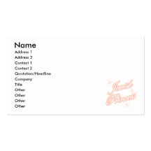 Jewish Princess peach Business Card Template