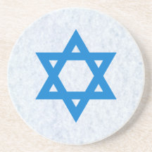 Jewish Star of David Beverage Coasters