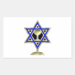 Jewish Star Rectangular Stickers