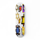 JEWISH STARS PRO DECK - JUDAIC GIFTS - HANUKKAH CUSTOM SKATE BOARD