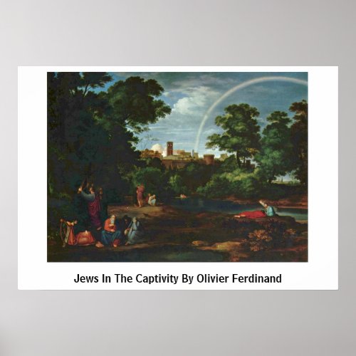 Jews In The Captivity By Olivier Ferdinand Print