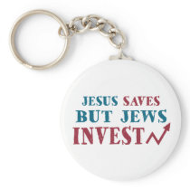 Jews Invest - Jewish finance humor Key Chain