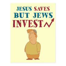 Jews Invest - Jewish finance humor Post Card