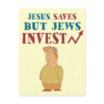Jews Invest - Jewish finance humor postcards