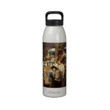 Jews Praying by Maurycy Gottlieb - Circa 1878 Water Bottles