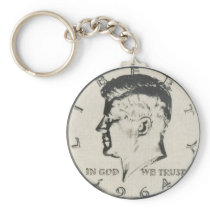 JFK Half Dollar key ring Keychain